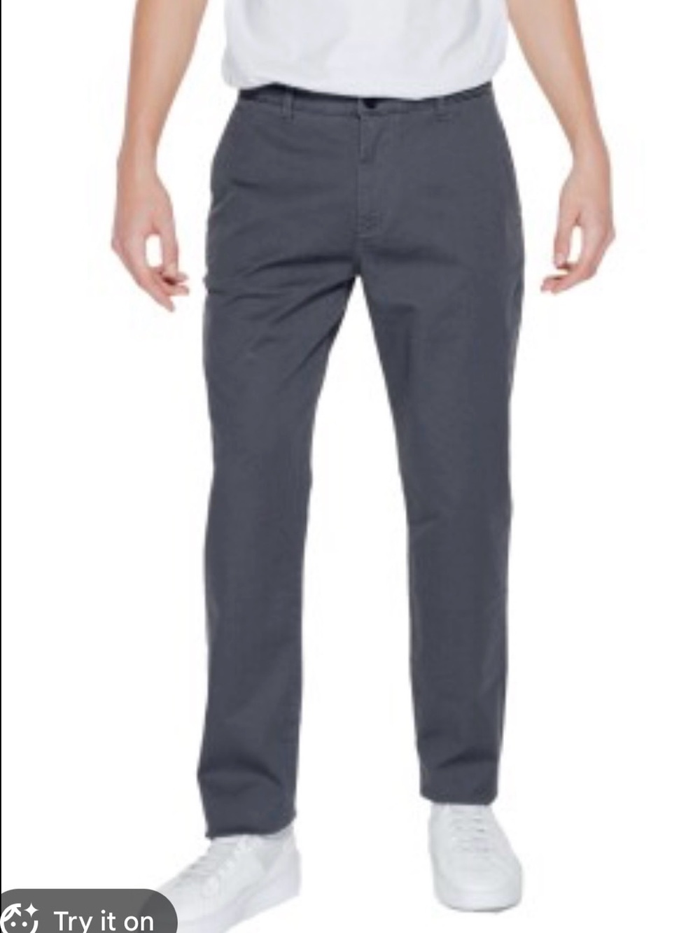 Armani Exchange Men's Charcoal Gray Chinos